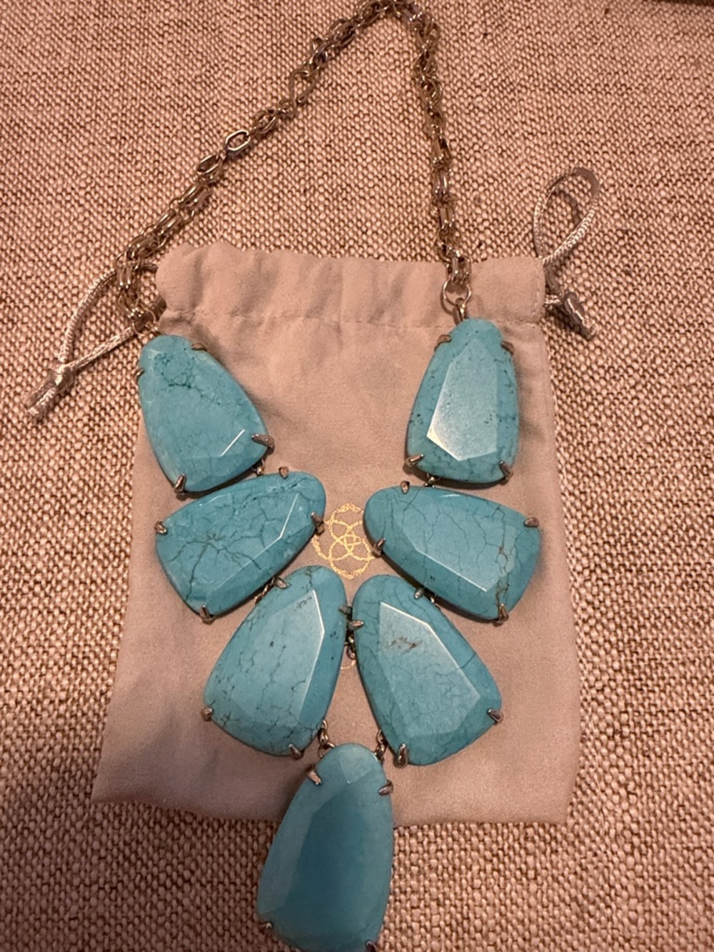 Kendra Scott Harlow Turquoise Statement Bib Necklace - Women Jewelry